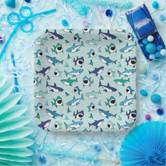 Haaien Papieren Bordje (Feest)