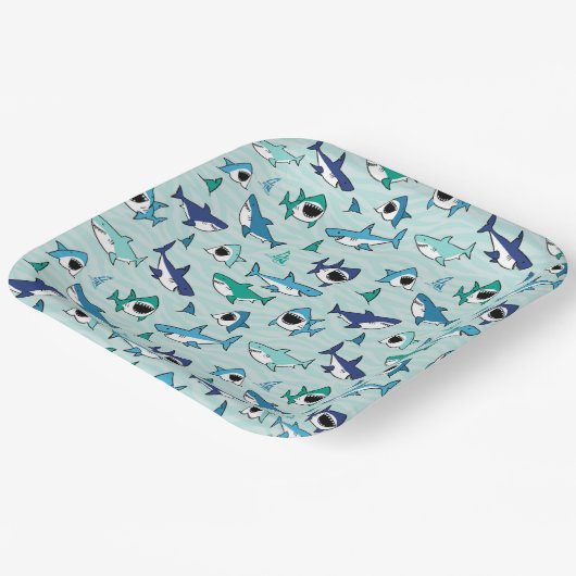 Haaien Papieren Bordje (Gebogen)