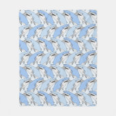 Haaien Patroondekens Fleece Deken (Voorkant)