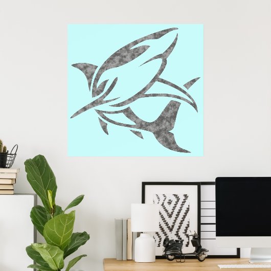 Haaien Poster (Thuiskantoor)