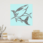 Haaien Poster (Keuken)