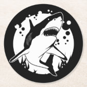 Haaien Ronde Kartonnen Onderzetter (Voorkant)