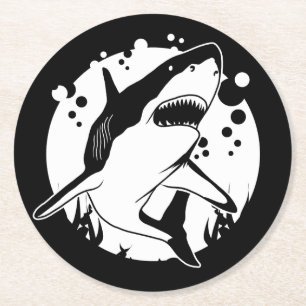 Haaien Ronde Kartonnen Onderzetter