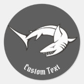 Haaien Ronde Sticker (Voorkant)