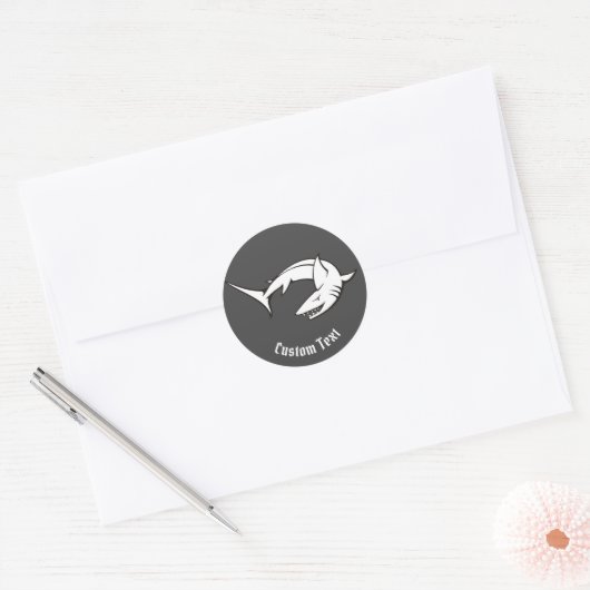 Haaien Ronde Sticker (Envelop)