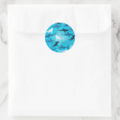 haaien! ronde sticker (Tas)