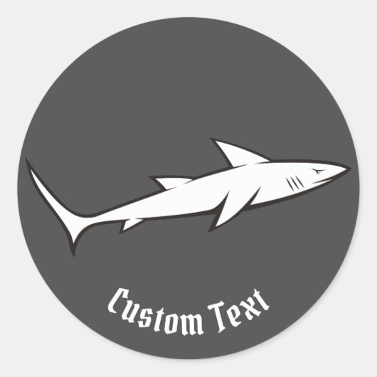 Haaien Ronde Sticker (Voorkant)