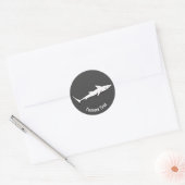 Haaien Ronde Sticker (Envelop)