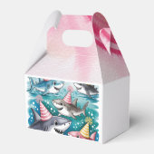 Haaien Schattige onder het Zee meisje verjaardagsf Bedankdoosjes (Achterkant)