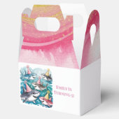 Haaien Schattige onder het Zee meisje verjaardagsf Bedankdoosjes (Geopend)