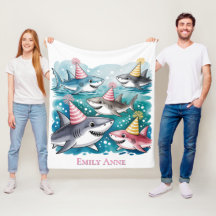 Haaien Schattige onder het Zee meisje verjaardagsf