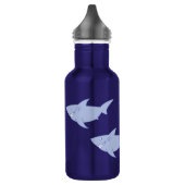 Haaien Schattigee Kinder waterfles met naam (Links)