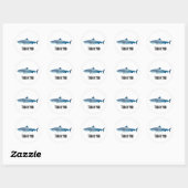 Haaien schilderen kust Dank u Ronde Sticker (Vel)