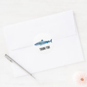 Haaien schilderen kust Dank u Ronde Sticker (Envelop)