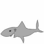 Haaien! Staand Fotobeeldje<br><div class="desc">Dun dun, dun dun, dun dun... Het is een haai!!!</div>