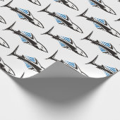 Haaien Stam Icon 1 Patroon Cadeaupapier (Hoek)