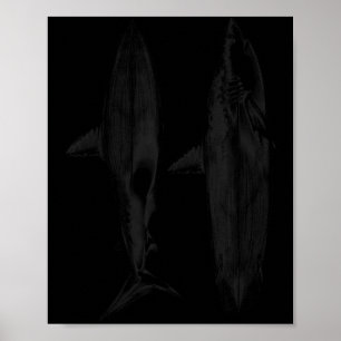 Haaien surfboard vin ontwerp cool surfer oceaan st poster