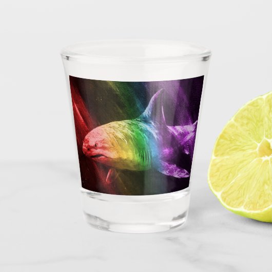 Haaien trots shot glas (Voorkant)