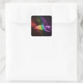 Haaien trots vierkante sticker (Tas)