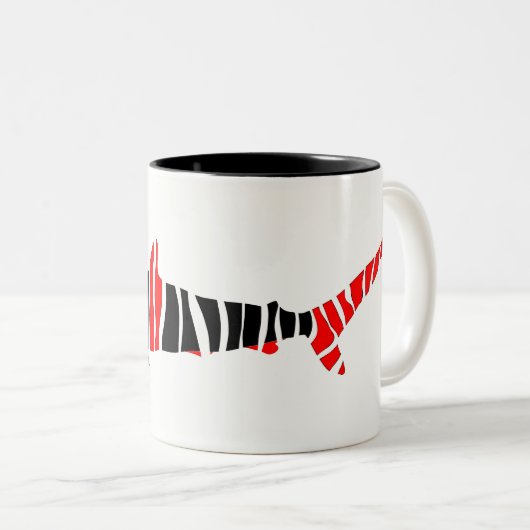 Haaien Tweekleurige Koffiemok (Voorkant rechts)