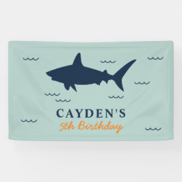 Haaien verjaardagsfeestje spandoek
