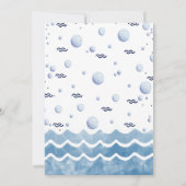 Haaien verjaardagsuitnodiging kaart (Achterkant)