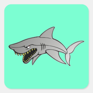 Haaien Vierkante Sticker