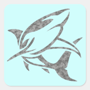 Haaien Vierkante Sticker