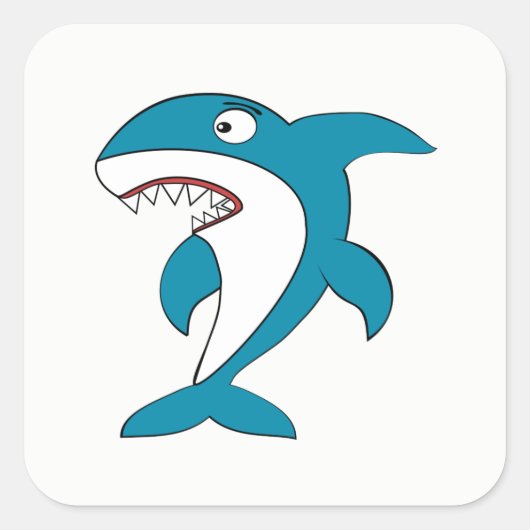 Haaien Vierkante Sticker (Voorkant)