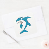 Haaien Vierkante Sticker (Envelop)