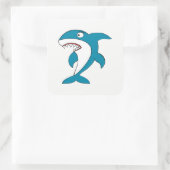 Haaien Vierkante Sticker (Tas)