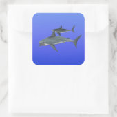 Haaien Vierkante Sticker (Tas)