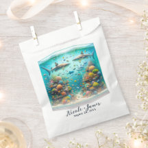 Haaien & Vis Aquatisch Aquarel Aquarium Bruiloft