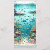 Haaien & Vis Aquatisch Waterverf Aquarium Menu (Achterkant)