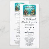 Haaien & Vis Aquatisch Waterverf Aquarium Programm Programmakaart (Voorkant / Achterkant)