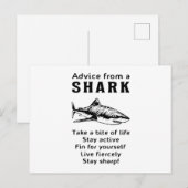 Haaien Vis Zee Haaienvin Koel Oceaan Grappig Cadea Briefkaart (Voorkant / Achterkant)