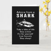 Haaien Vis Zee Haaienvin Oceaan Grappig Cadeau-ide Kaart (Gele Bloem)