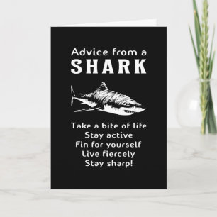 Haaien Vis Zee Haaienvin Oceaan Grappig Cadeau-ide Kaart
