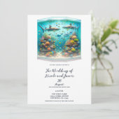 Haaien & Vissen Aquatische Waterverf Aquarium Brui Kaart (Staand voorkant)