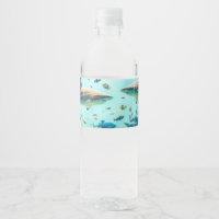 Haaien & Vissen Aquatische Waterverf Aquarium Brui