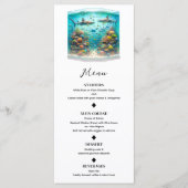 Haaien & Vissen Aquatische Waterverf Aquarium Menu (Voorkant)