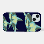 haaien vissen, wilde dieren iPhone 15 hoesje (Achterkant horizontaal)