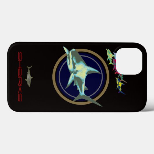 Haaien zee-geïnspireerd Case-Mate iPhone case (Achterkant (horizontaal))