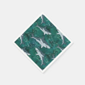 Haaien, zee-, zee, vis, roofdier, dier, kaken, servet (Hoek)