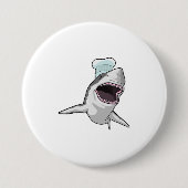 Haaien zoals Cook met Chef-pet Ronde Button 7,6 Cm (Voorkant)