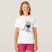 Haaien zoals Cook met Chef-pet T-shirt (Voorkant volledig)