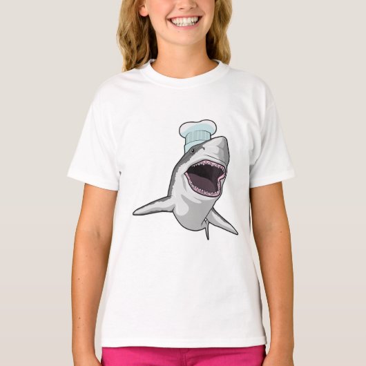 Haaien zoals Cook met Chef-pet T-shirt (Voorkant)