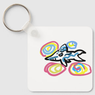 Haaien  zomer  sleutelhanger