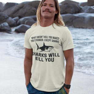 Haaien zullen je een grappige zomerse Zee overlijd T-shirt