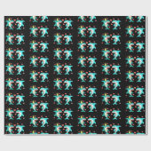 haaien zwart cadeaupapier (Vlak)